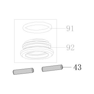 Запчасть AA42A-043A Штифт CN55-38 CN70B-40 CN80B-46 CN90-43 N851F-70 CN100B-89 CN130-43 N851L-34 N851H-45 CN100-38 (вид 6)