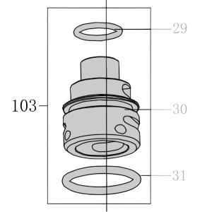 Запчасть AA42A-Y14A1 Корпус клапана с кольцами CN55-106 CN70B-103 CN80B-103 CN90-105 N851F-103 CN100B-103 CN130-103 N851H-103 (вид 3)