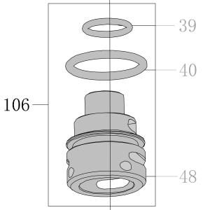 Запчасть AA42A-Y14A1 Корпус клапана с кольцами CN55-106 CN70B-103 CN80B-103 CN90-105 N851F-103 CN100B-103 CN130-103 N851H-103 (вид 5)