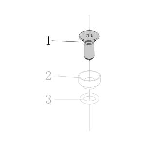 Запчасть B01-02-080200-02 Болт с потайной головкой M8×20 CN55-1 N851F-1 (вид 1)