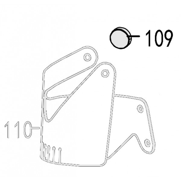 Запчасть 410990 RUBBER BUTTON Кнопка CN90B-109