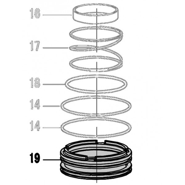 Запчасть 110570 CYLINDER RING Кольцо цилиндра N5023R-19 N5024R-19