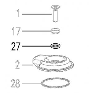 Запчасть 510 320 O-RING 10X2.65 Кольцо уплотнительное CN55R-47 CN70R-50 CN80R-56 CN90R-56 CN90B-27 CN90B-88 CN100R-44 (вид 2)