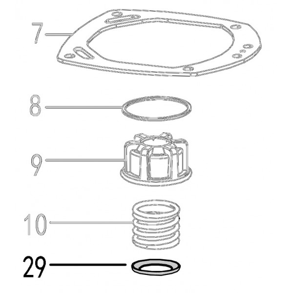 Запчасть 320 610 (37547) HEAD VALVE WASHER Шайба клапана CN70R-7 CN80R-105 CN90R-105 CN90B-29