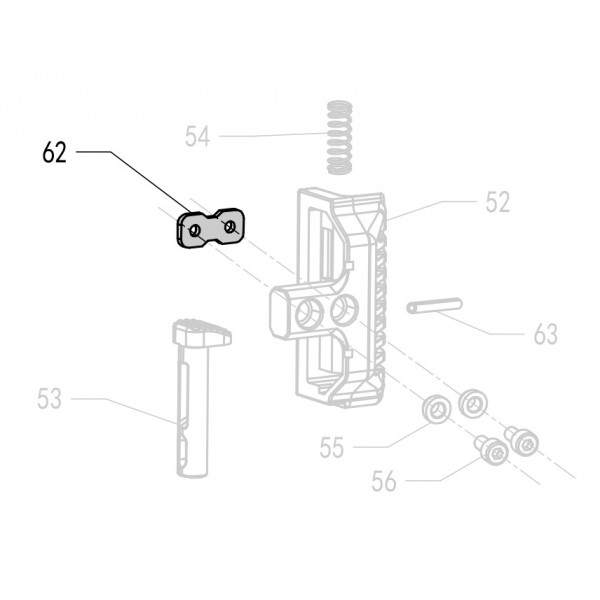 Запчасть 326050 TWIN NUT Прижимная планка F50R-62