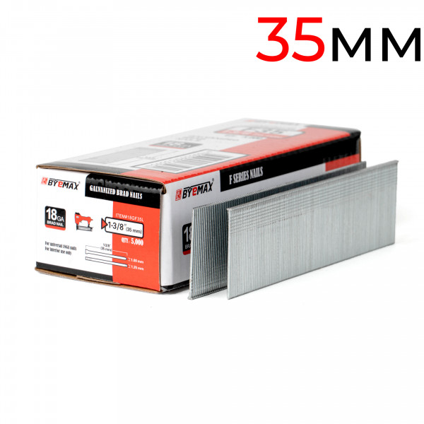 Штифт F35 (35 мм) для нейлера 18Ga, упаковка 5 тыс. шт