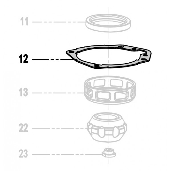 Запчасть 520450 GASKET Прокладка крышки 9040R-12