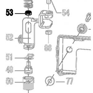 Запчасть 610 320 NUT  M5 (Nylock) Гайка самоконтрящаяся N5023R-53 N5024R-81 N851R-89 CN90B-51 NT65R-22 (вид 3)