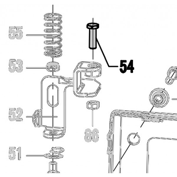 Запчасть 610760 BOLT M5X16 Болт N5023R-54 N5024R-75