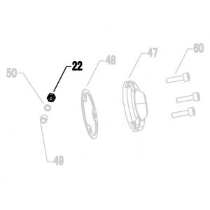 Запчасть 610 320 NUT  M5 (Nylock) Гайка самоконтрящаяся N5023R-53 N5024R-81 N851R-89 CN90B-51 NT65R-22 (вид 7)