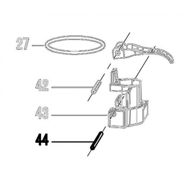 Запчасть 640210 ROLL PIN 3X45 Штифт N5023R-44 N5024R-44