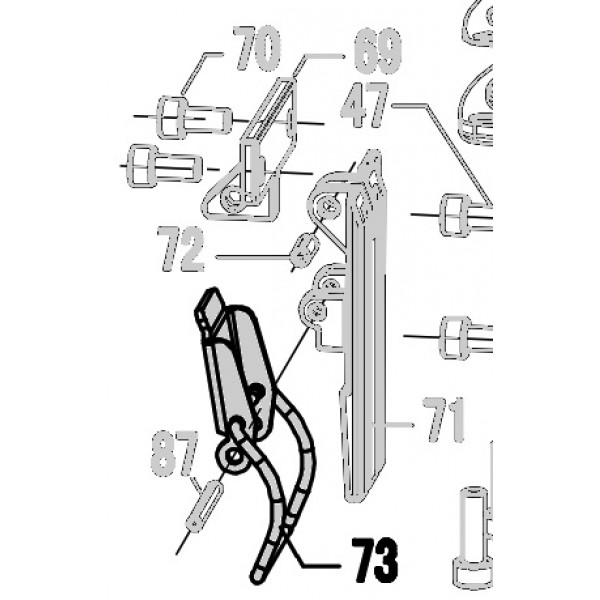 Запчасть 324050 LOCK SWITCH Защелка N5023R-73