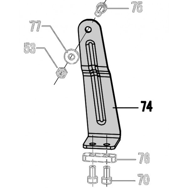 Запчасть 324820 HANDLE ARM Кронштейн N5023R-74