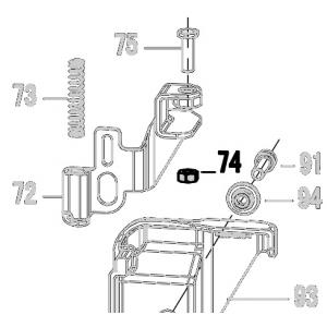 Запчасть 610820 NUT M5 Гайка N5023R-86 N5024R-74 (вид 2)