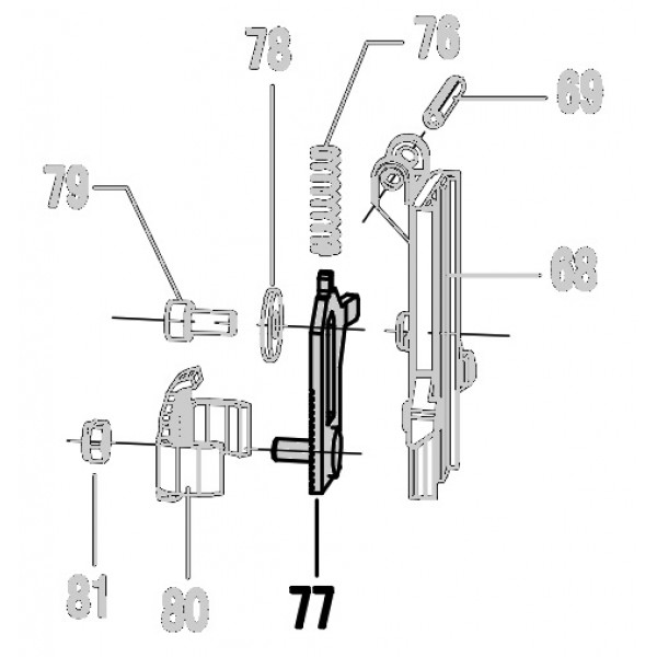 Запчасть 324400 ADJUST COVER A Крышка N5024R-77