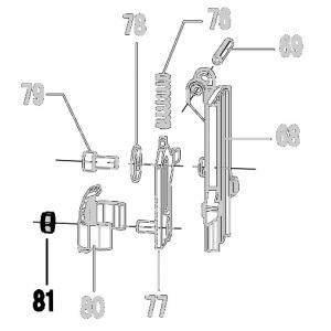 Запчасть 610 320 NUT  M5 (Nylock) Гайка самоконтрящаяся N5023R-53 N5024R-81 N851R-89 CN90B-51 NT65R-22 (вид 4)