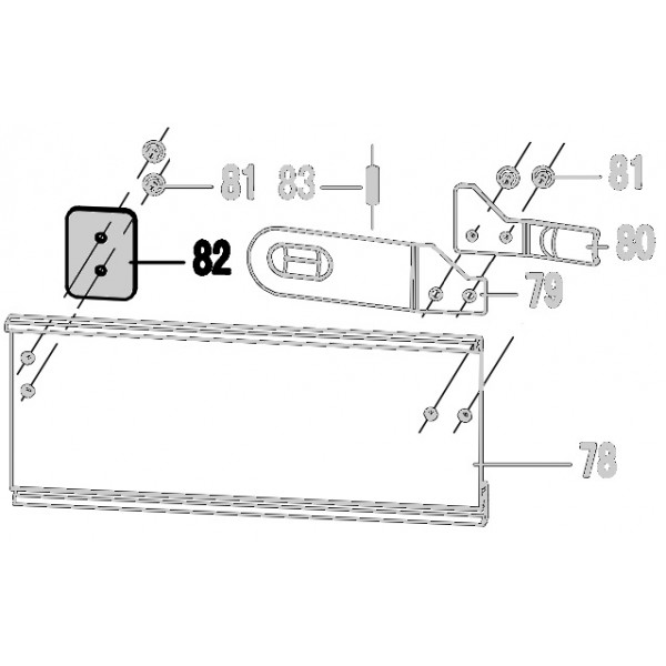 Запчасть 324100 FIXED COVER Крышка фиксатор N5023R-82 N5024R-53