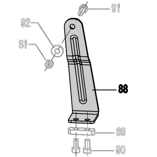 Запчасть 324480 HANDLE ARM Кронштейн N5024R-88