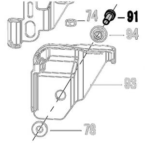 Запчасть 610090 BOLT M5X18 Болт N5023R-75 N5024R-91 (вид 3)