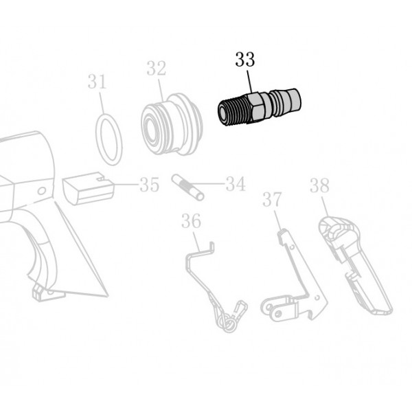 Запчасть AA06A-018D Фитинг БРС EU M1/4" MCN55-34 MCN70B-25 MCN80B-27 MF50G-60 MT8016-33 SC7C-49 8016B-33