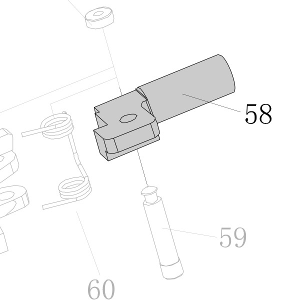 Запчасть AA57A-027A Толкатель CN90-57 CN100-65 CN100B-58