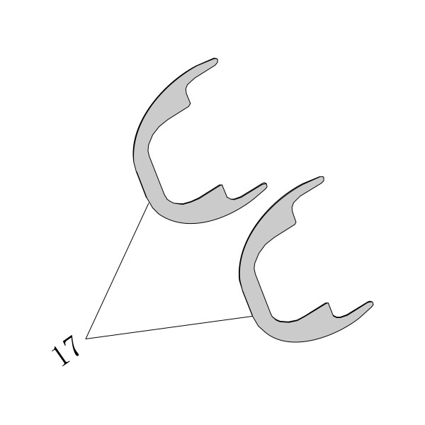 Запчасть AA58A-037A Прокладка SC7C-I2-17 SC7E-I2-17 SC760C-I2-17 SC77XE-56