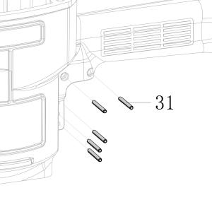 Запчасть B02-030250-02 Штифт ф3×25 CN130-31 CN100B-31 (вид 1)