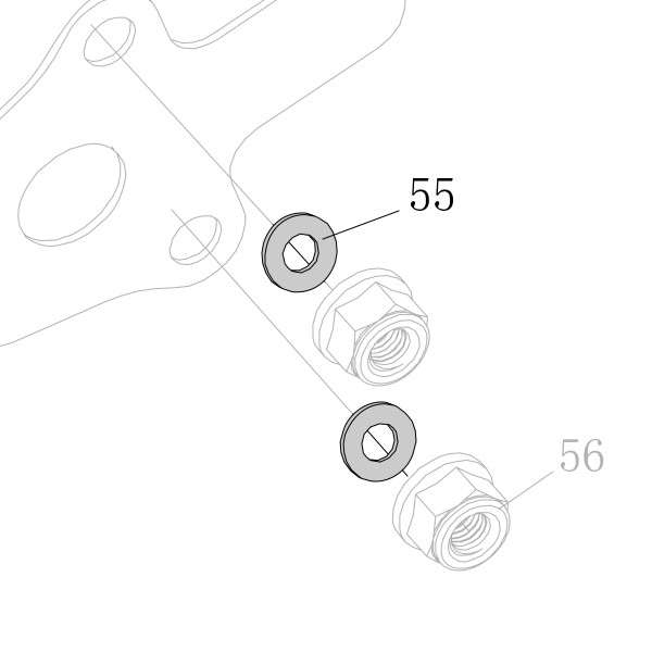 Запчасть B04-02-060-01 Шайба M6 SC7C-I2-55 SC7E-I2-55 SC760C-I2-55 SC77XE-60