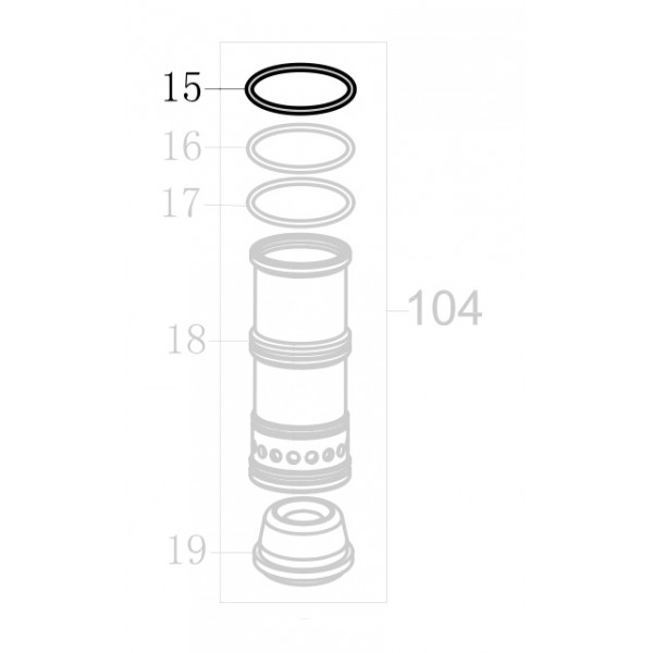 Запчасть B08-038000250 Кольцо уплотнительное 38X2.5 9240B-15 440KB-15