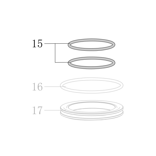 Запчасть B08-043000260 Кольцо уплотнительное 43X2.6 N851L-8 N851L-15
