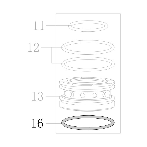 Запчасть B08-056000355 Кольцо уплотнительное 56X3.55 CN90-16