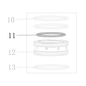 Запчасть B08-056500310 Кольцо уплотнительное 56.5X3.1 CN130-11 CN100B-12 (вид 2)