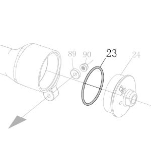 Запчасть B08-057000300 Кольцо уплотнительное 57X3 CN70B-23 CN80B-25 CN90-24 CN130-25 CN100B-27 (вид 1)