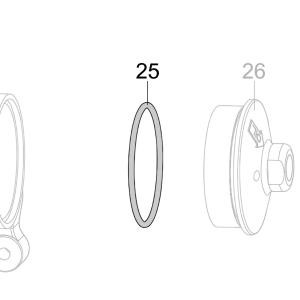 Запчасть B08-057000300 Кольцо уплотнительное 57X3 CN70B-23 CN80B-25 CN90-24 CN130-25 CN100B-27 (вид 2)