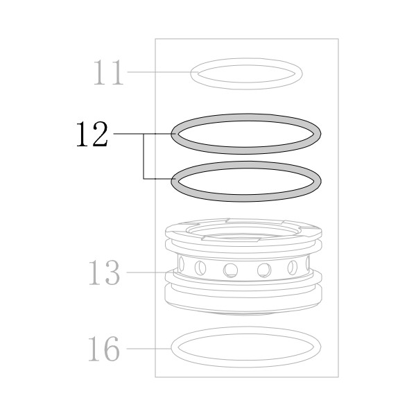 Запчасть B08-060000300 Кольцо уплотнительное 60X3 CN90-12 CN90-18