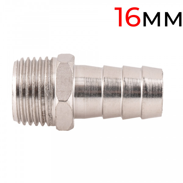 BM-SMH08/10 Штуцер "елочка" 16 мм наружная резьба М1/2"