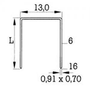 Скоба мебельная обивочная 80/10 (A-10), упаковка 19,5 тыс. шт, BeARUS (вид 2)