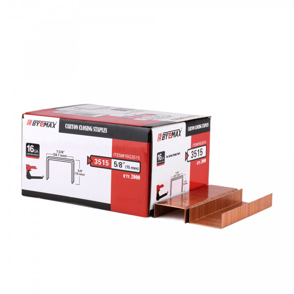 Скоба упаковочная для картона 3515 (B-15) 16Ga, омедненная, упак. 2000 шт.