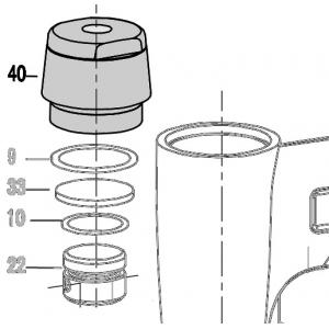 Запчасть 322 910 CYLINDER CAP Крышка цилиндра 8016L-40