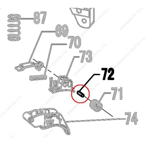 Запчасть 323 220 DOWEL PIN Штифт N851R-72 CRN45A-65 CN90B-32