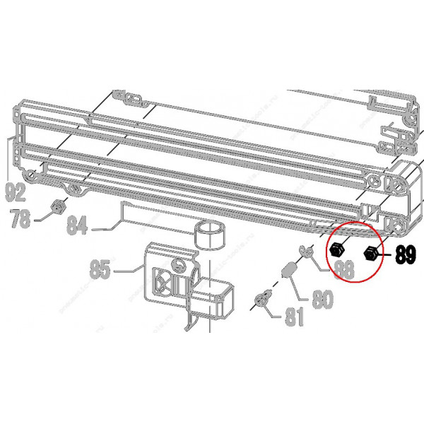 Запчасть 610 320 NUT  M5 (Nylock) Гайка самоконтрящаяся N5023R-53 N5024R-81 N851R-89 CN90B-51 NT65R-22