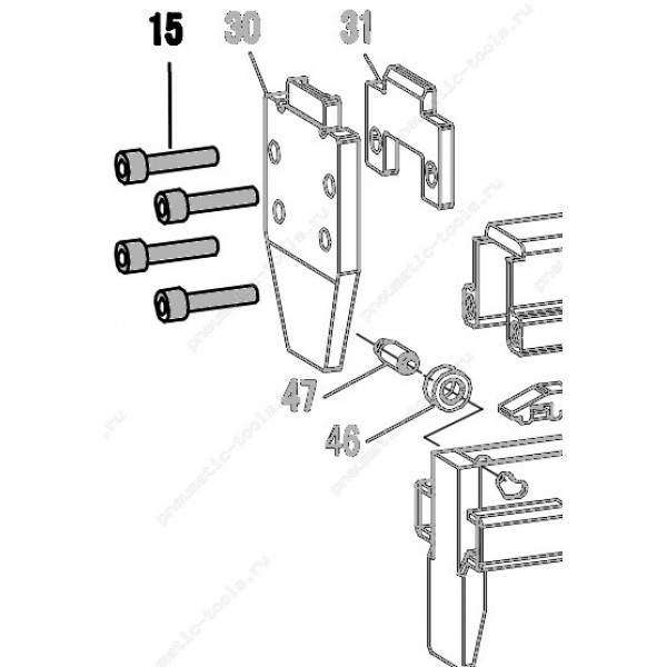 Запчасть 610 500 BOLT M4X16 Болт 8016R-15