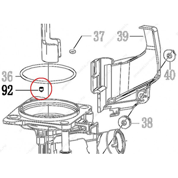 Запчасть 610 550 BOLT M6X5 Болт CN100R-92