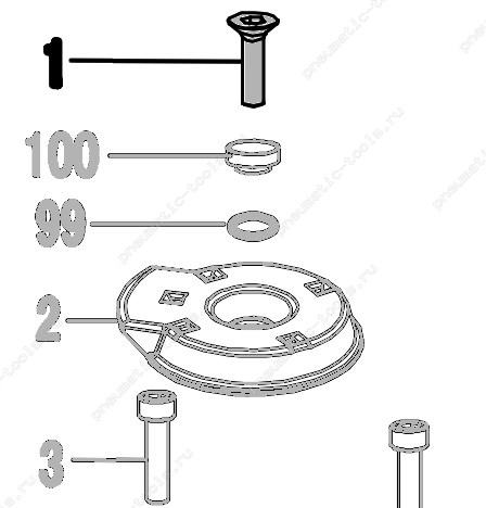 Запчасть 610 560 BOLT M6X20 (Loctite) Болт с герметиком CN55R-1 CN57R-1 N851R-1 (вид 1)