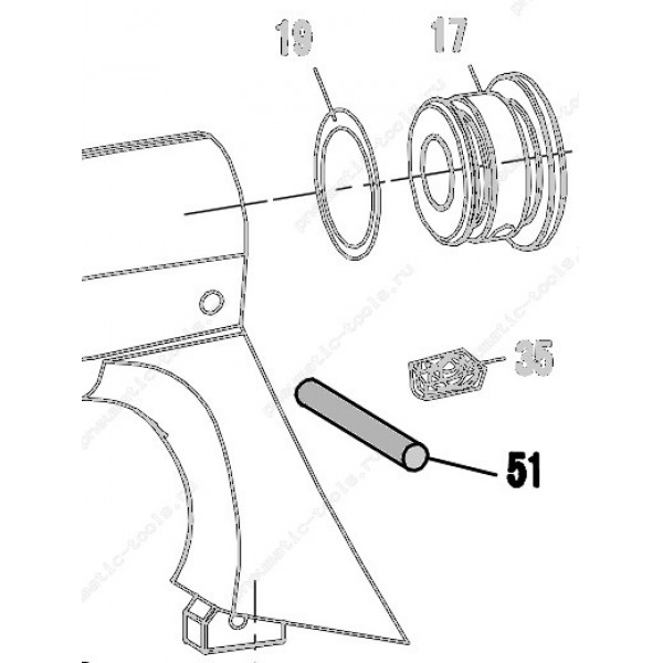 Запчасть 640 320 STRAIGHT PIN B4X29 Штифт ступенчатый 8016R-51